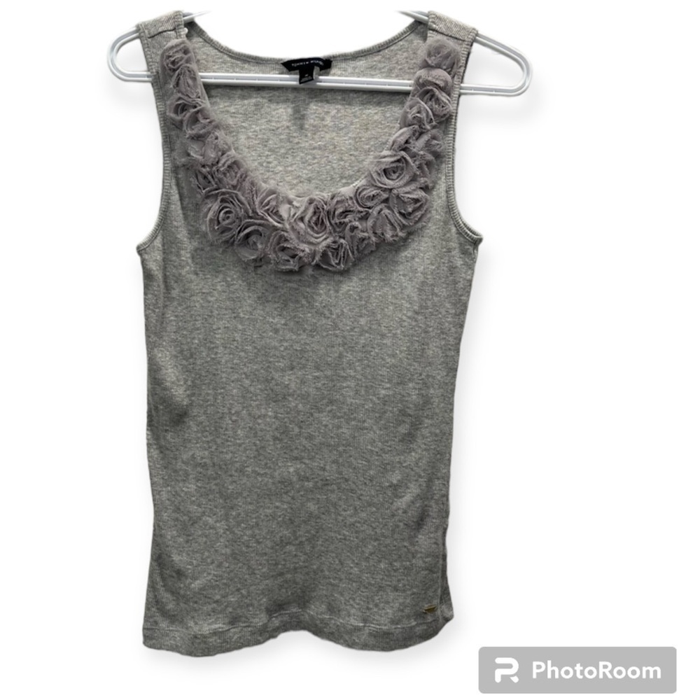 TOMMY Hilfiger grey rosette tank size medium